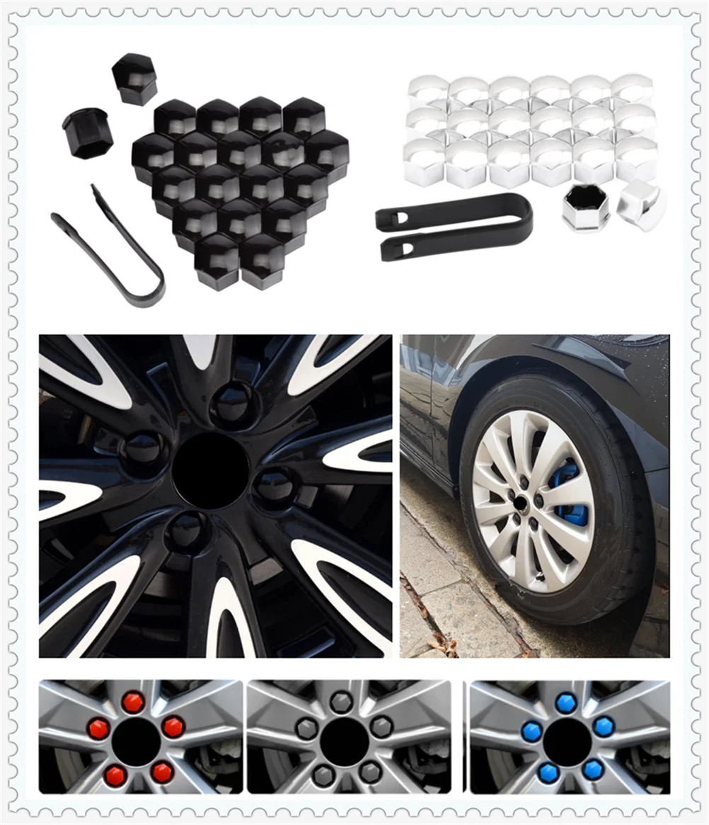 20pcs car wheel cover screw protector nut dustproof 17 19 21mm for Opel Astra g/gtc/j/h Corsa Antara Meriva Zafira Insignia | Автомобили и