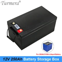 turmera 12v 280ah 310ah 3 2v lifepo4 battery storage box with lcd indicator for solar power system or uninterrupted power supply