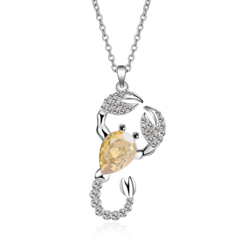

Cute Girls Scorpion Pendant Necklace Fashion Crystal Necklaces & Pendants For Women Classic Punk Party Fine Jewelry Gifts
