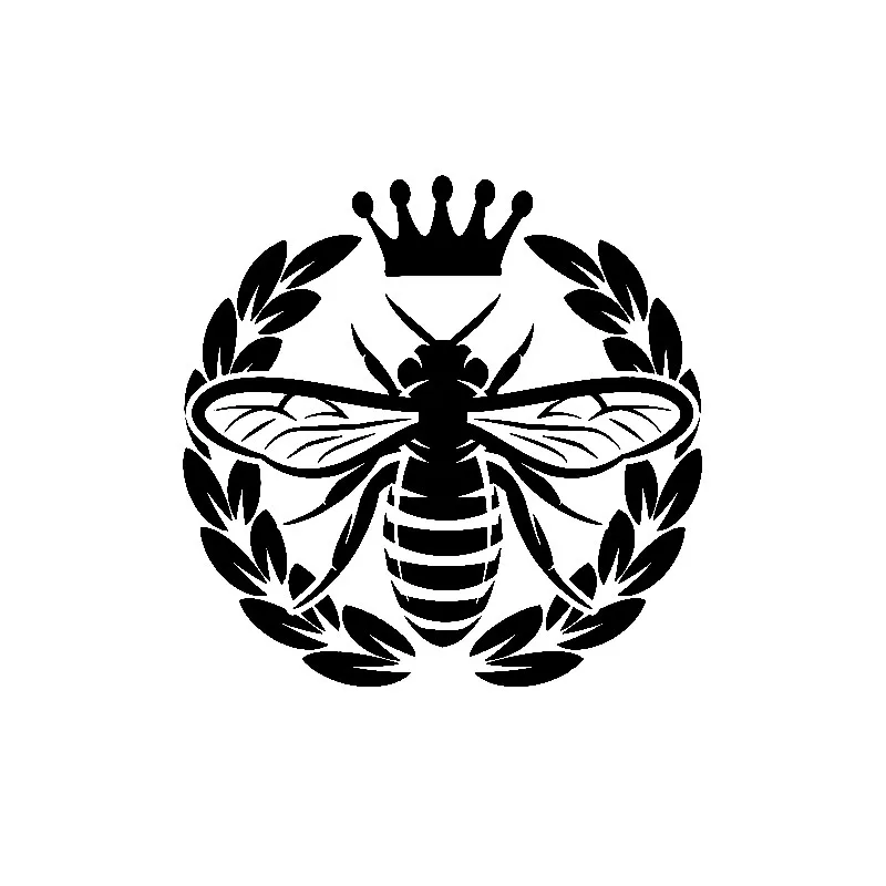 

Personality Original Beautiful Delicate Artistic Insect Crown Honey Bee Vinyl Decal Cool Car Sticker Cover Scratches Waterproof