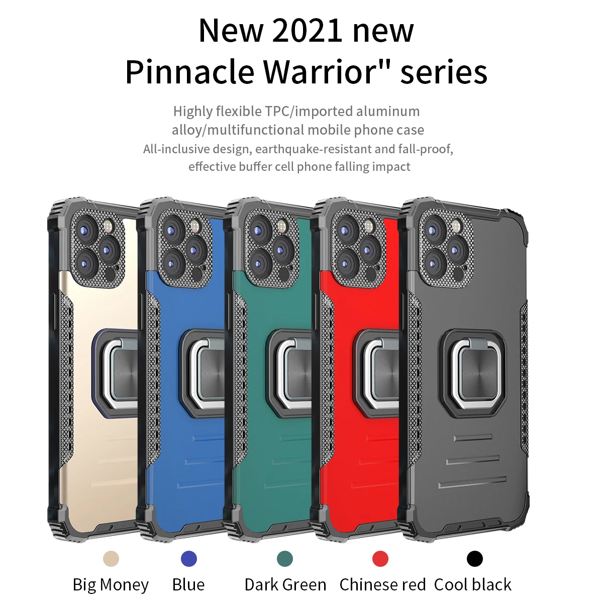 

Phone Case For Motorola Moto One 5G G ACE Bing Fashion Luxury Armor With Ring Magnetic Bracket Anti-fall Shockproof Back Cover