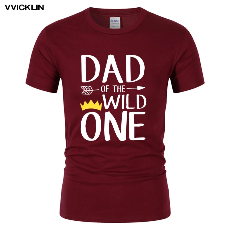 Забавная футболка потрясающая Мужская с надписью Dad Of The Wild One Thing Dad's Birthday Gift