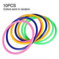 10pcs pool fun agility practice colorful plastic hoop garden sports toss ring quoits speed outdoor toy kids children games
