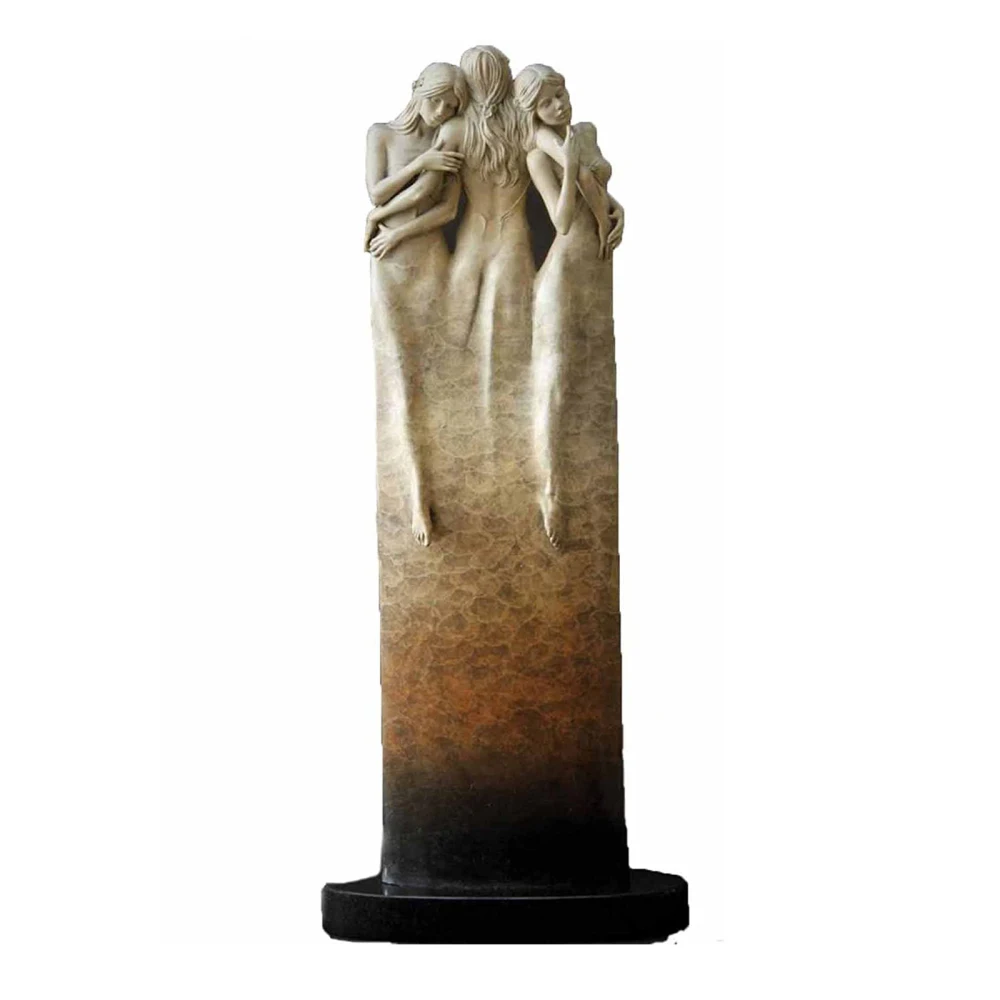 

Sculpture Ornaments Birthday Gifts Decorations Sculptures Resin Embrace High-quality Crafts White Three Goddesses Model