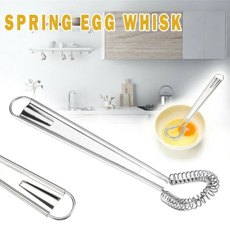 

1pc Whisk Hand Egg Beater Steel Flour Cream Sauces Mixing Tool Butter Stirring Stick Kitchen Whisk Manual Egg Beater