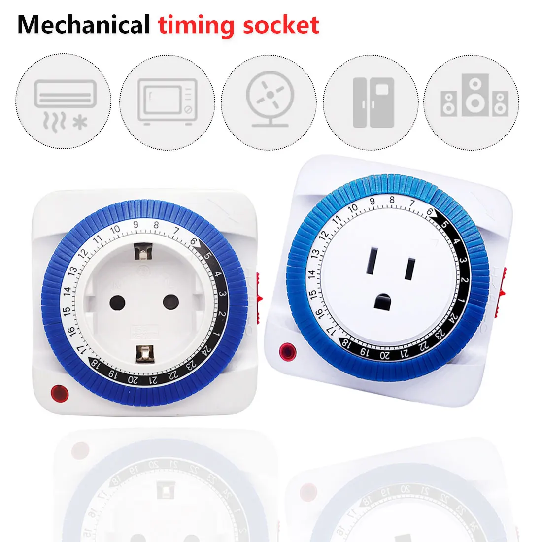 24 часа таймер розетка механический переключатель защитное устройство выходного
