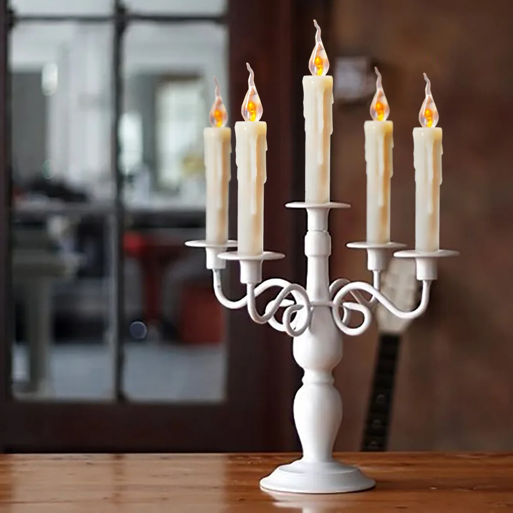 

4/8pcs LED Candle Lamp Simulation Flame Tea Light Flickering Flameless Romantic Christmas Wedding Candles Safe Home Decoration