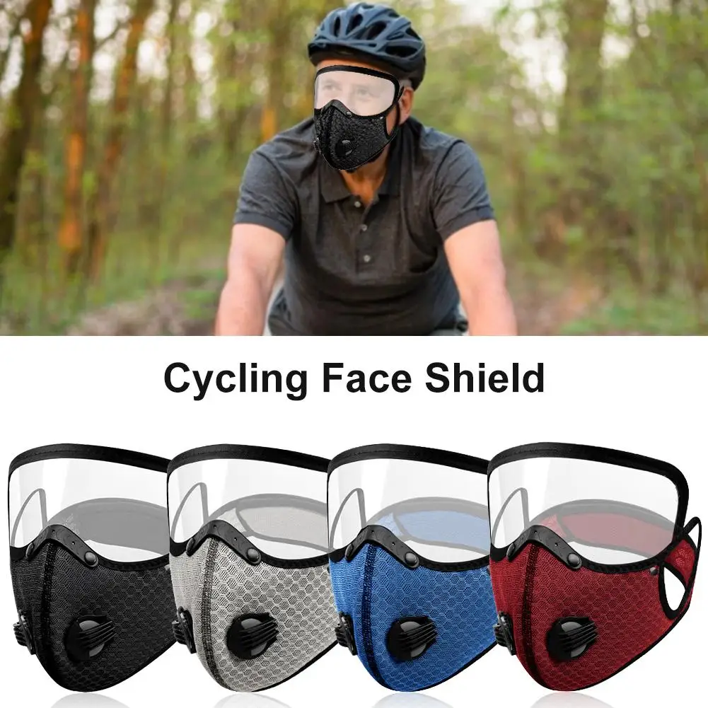 

Cycling Face Shield Face Cover Dust and Haze Outdoor Sports Masks with Breathing Valve Eye Shield Piece Filter Element