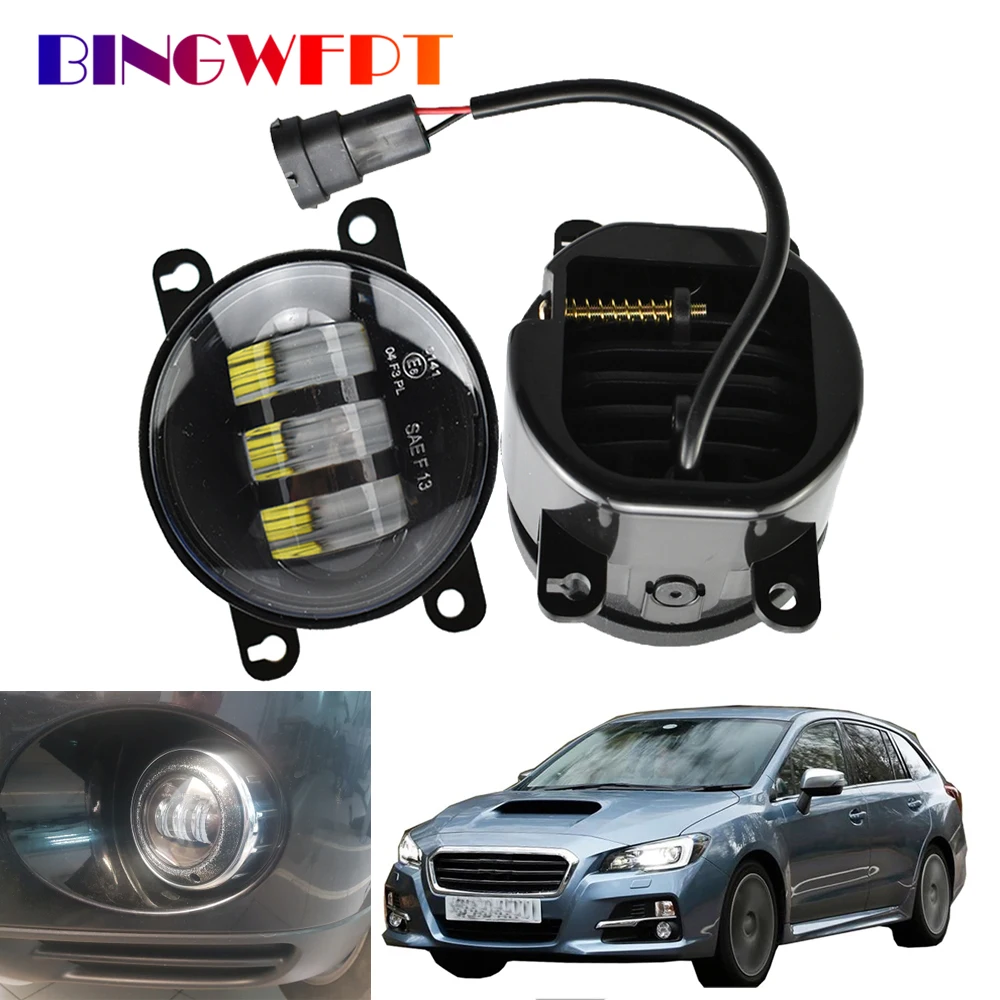 

2 Pieces Car LED Fog Light Assembly Daytime Running Light DRL For Subaru Levorg Impreza 2014-2018
