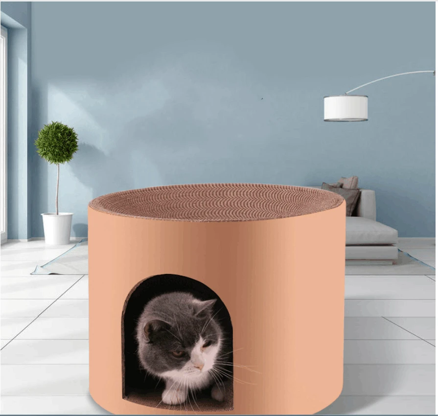 

Four Seasons Universal Cat Nest Summer Cool Bed Closed Cat Scratching Board Pet Supplies Sleep Grind Claws One Nest Dual Purpose