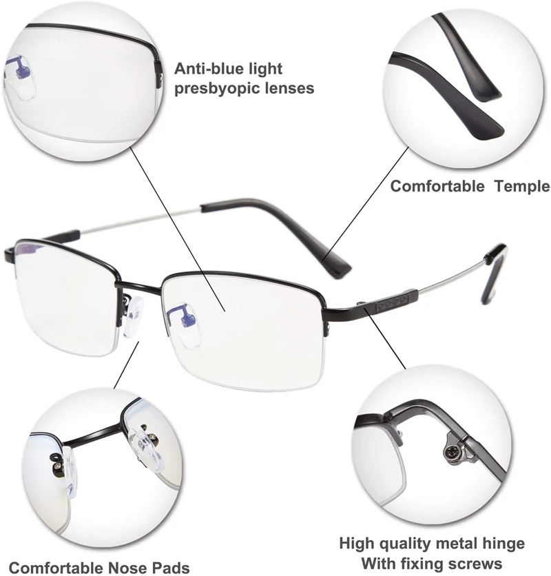 Титан прогрессивная фотохромная очки для чтения Для мужчин Солнцезащитные