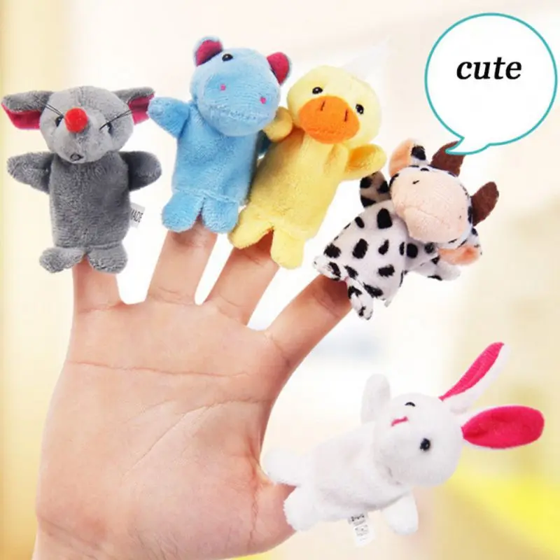 

10pcs/Lot Cartoon Animal Velvet Finger Puppet Finger Toy Finger Doll Baby Cloth Educational Hand Story Baby Toy124