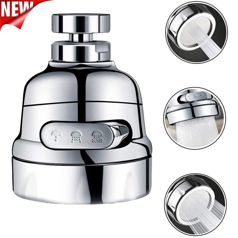 

3Modes Kitchen Water Faucet Aerator Home Pressure Water Diffuser Bubbler Water Saving Filter Shower Head Nozzle Tap Connector