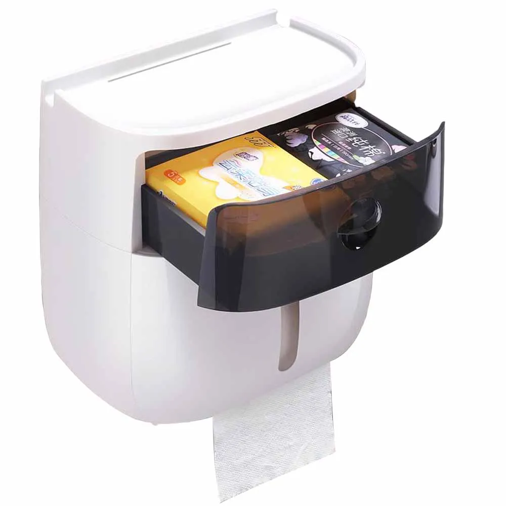 Водонепроницаемый настенный туалет ванная комната Бумага держатель Полотенца