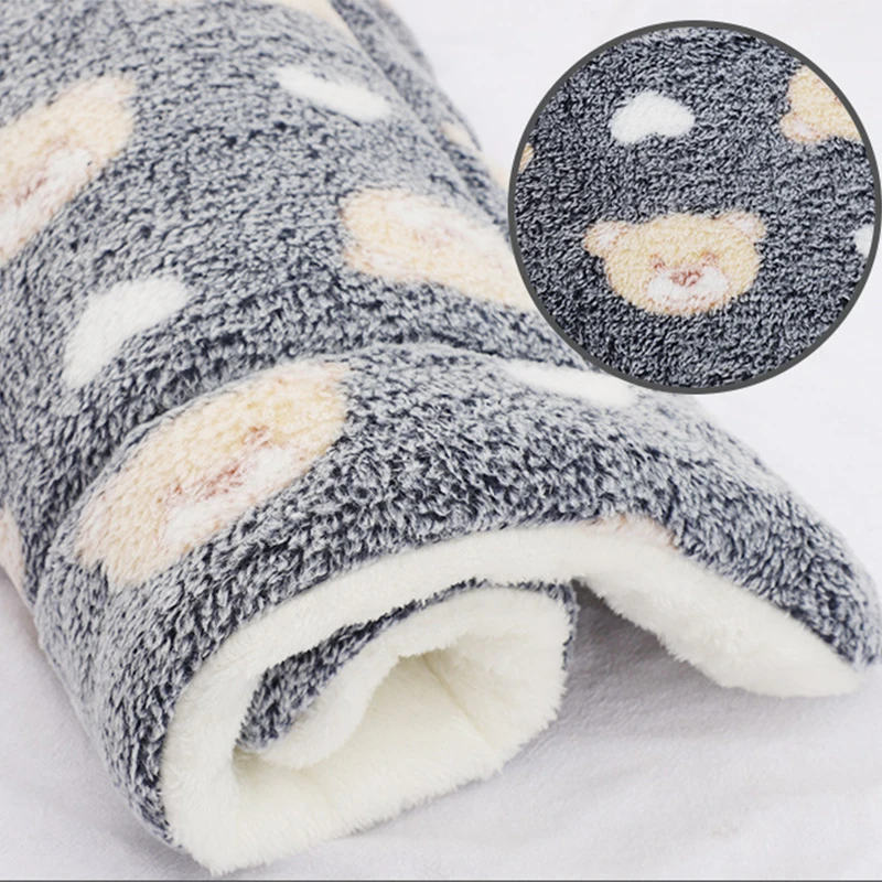 Теплая кровать для домашних животных зимняя фланелевая Конура утолщенное теплое