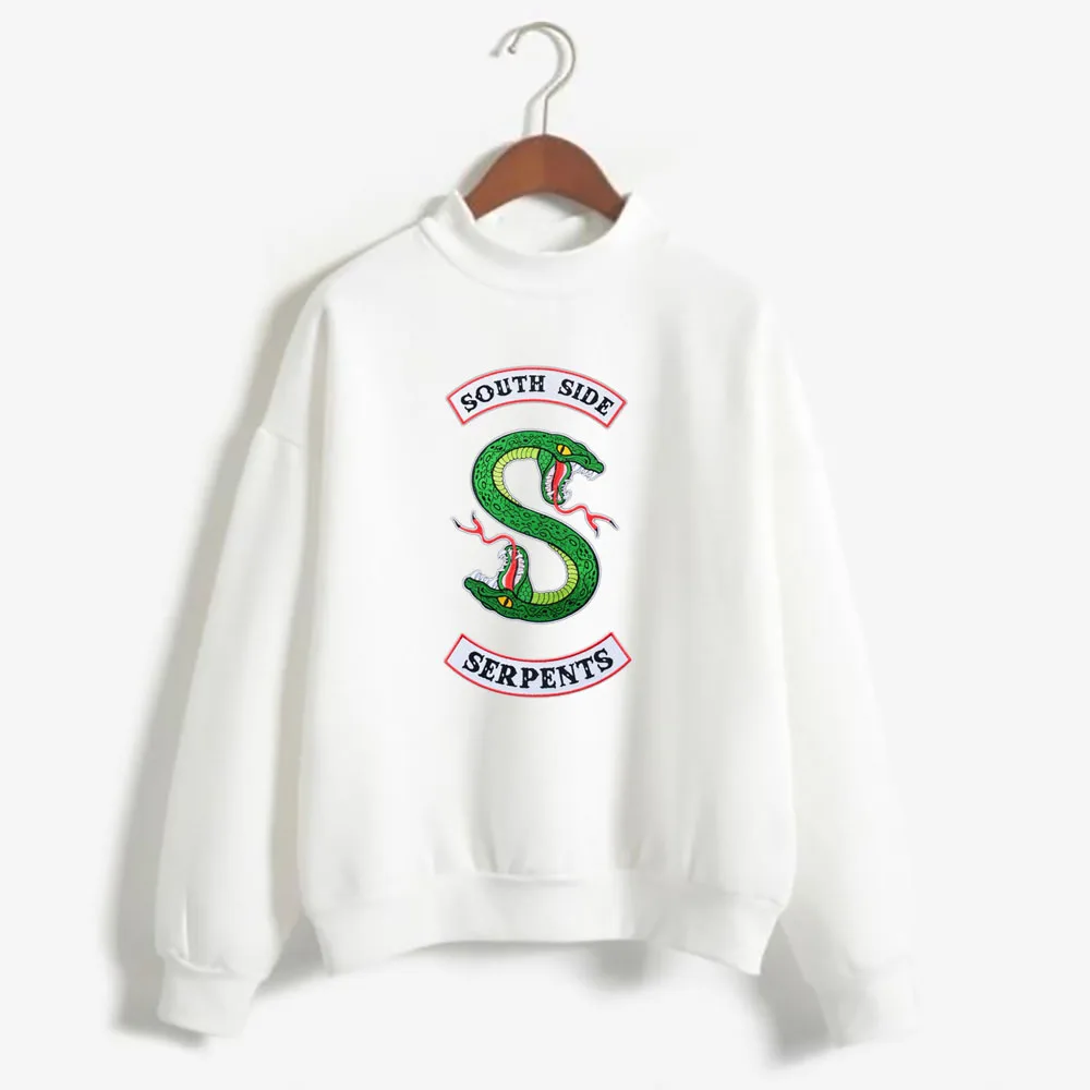 Riverdale Southside Serpents Hoodies For Women Color Block Crop Top Hoodies South Side Riverdale Sweatshirt For Female