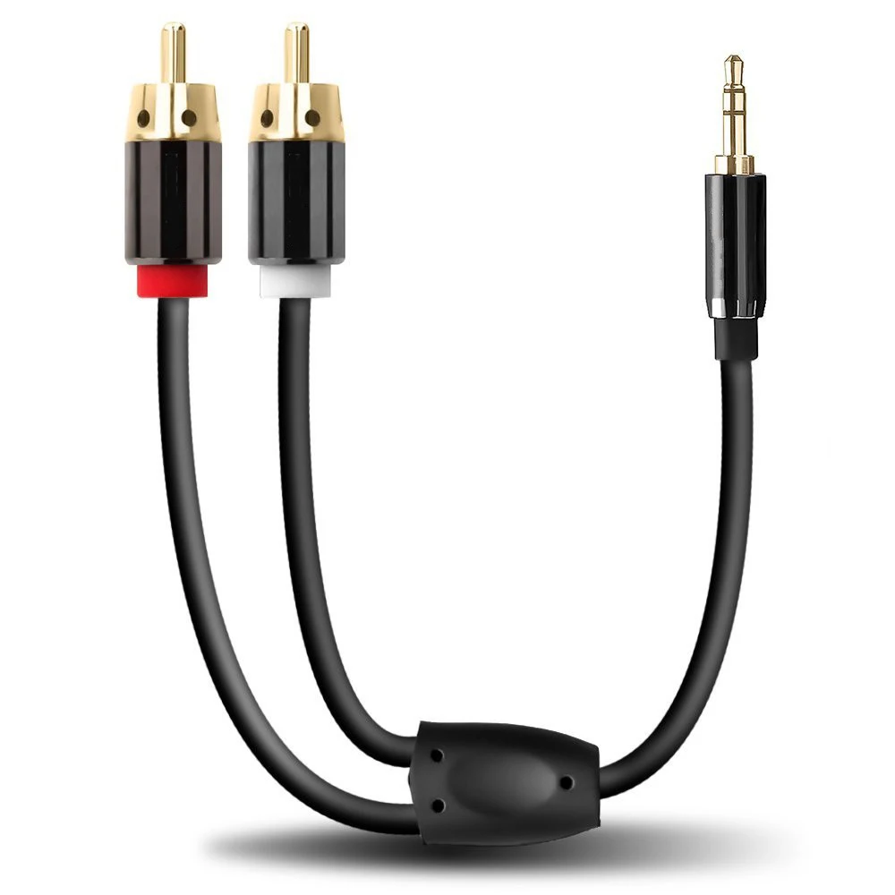 FDBRO кабель 2RCA к 3 5 аудио мм Jack Rca Aux 0 м 1 2 для телефона Edifer домашний кинотеатр DVD