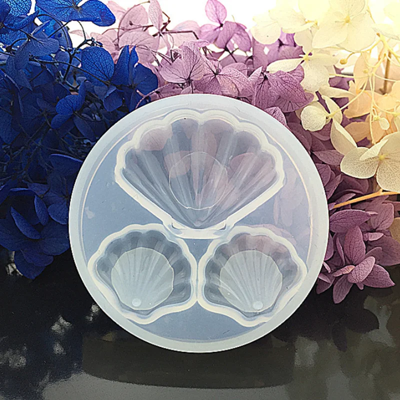 

Epoxy Mold Crafts Souvenir 3D Three-dimensional Marine Scallop Shells DIY Silicone Epoxy Resin Candle Mold Accessories
