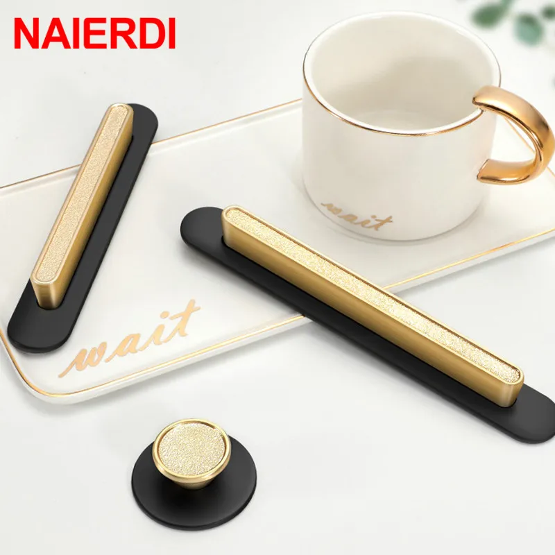 NAIERDI 10 шт. модное украшение золотые черные ручки для шкафа и комода ящика шляпы