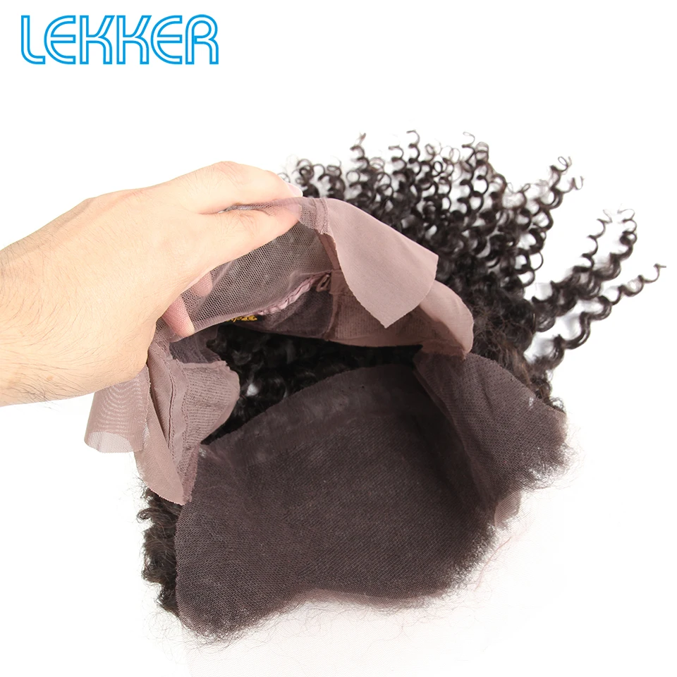 Lekker волнистые 360 кружевные фронтальные волосы Remy глубокая волна Закрытие 10 ''