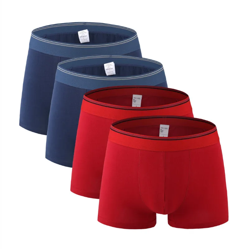 4Pcs 2425 Mix C27 4 шт./лот, мужские хлопковые трусы, новинка, модные, сексуальные, брендовые, качественные, мужские боксеры, шорты, новинка, Mr нижнее белье, мужские трусы, большие, толстые, 6XL, 8XL - Цвет: 4Pcs 2425 Mix C27