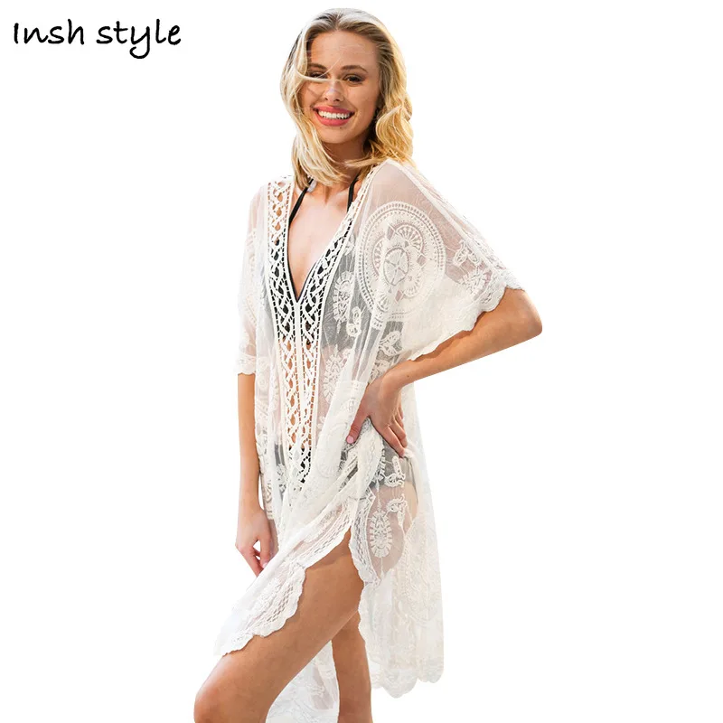 

New Hedging Style V-neck Beach Sports And Leisure Lace Veil