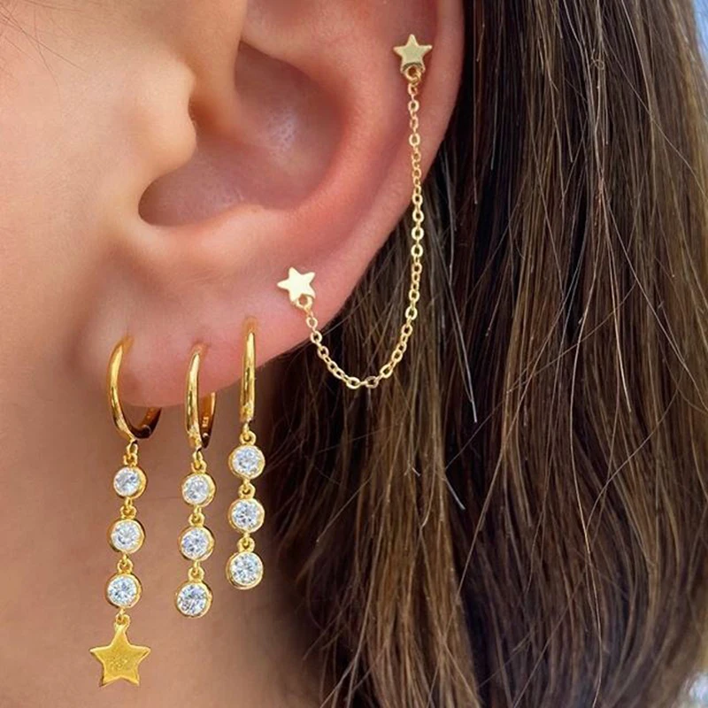 ROXI медный несколько стилей кристаллы Пчелы серьги-кольца ювелирные изделия для