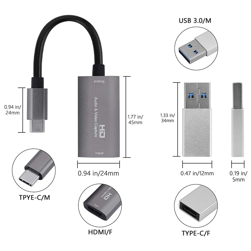 Карта видеозахвата Аудио-видео HD-видеозахват видео HD-USB для записи высокой