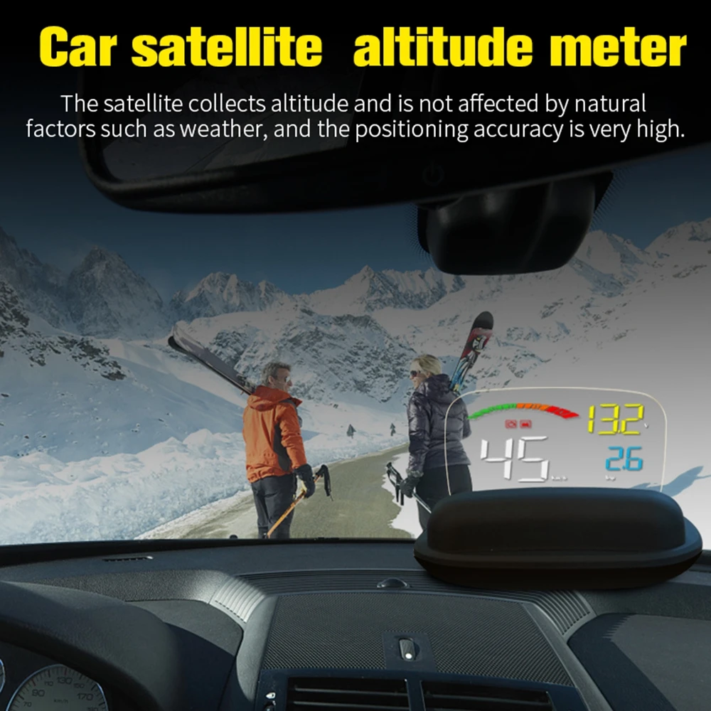 Дисплей на голову OBD II GPS датчик скорости Функция сигнализации практичный 2 в 1 HD C800