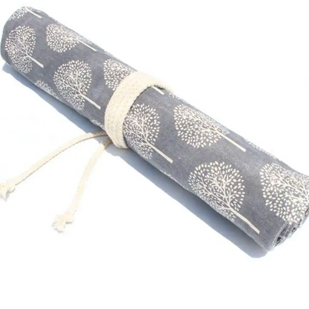

20 Slots Roll Up Canvas Brushes Storage Case Bag Make Up Brushes