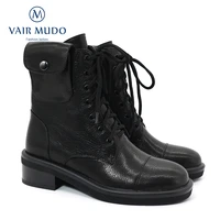 vair mudo winter ankle boots shoes women warm wool fur lace up genuine leather footwear high quality elegant shoes femaledx151 c
