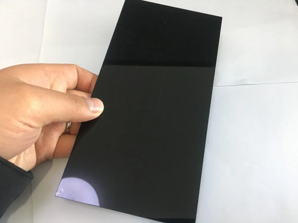 J582 9 цветов 10*20*0,23 см красочные Opacitas акриловая пластина плексиглас листовая пластиковая доска DIY Модель Россия - Цвет: black
