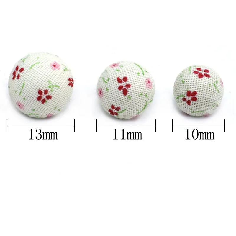 6 шт. круглые тканевые пуговицы 10 мм | Дом и сад