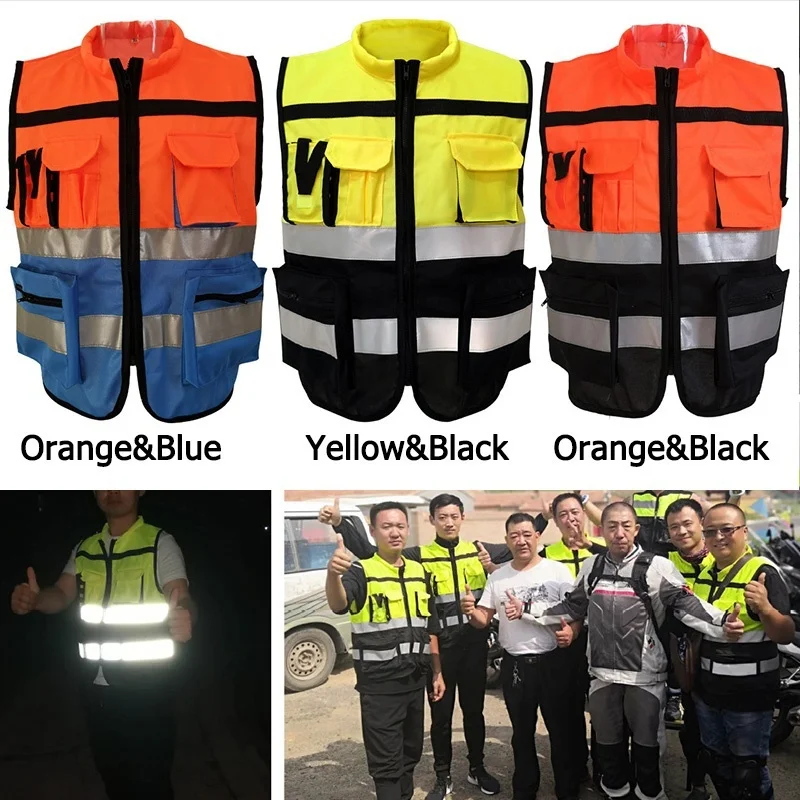 Светоотражающий жилет рабочая одежда мотоциклетная велосипедная Спортивная для