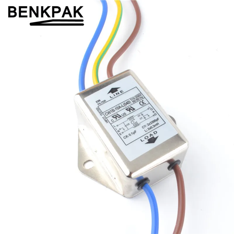 Однофазный фильтр электромагнитного помех 10 А 115 в фоторазъем помещения|filter cage|emi