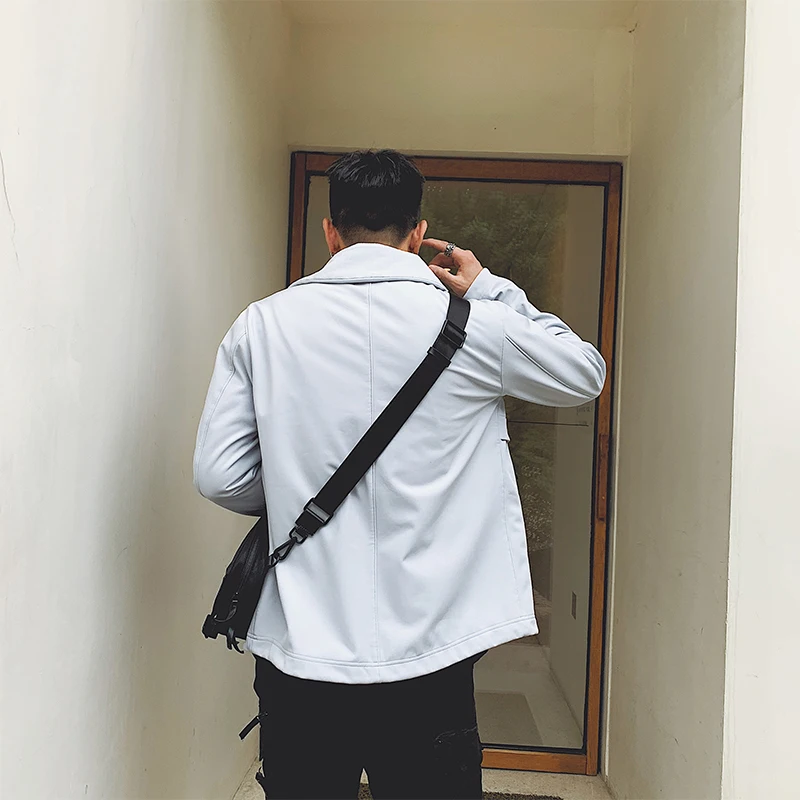 Осенне-зимняя Мужская Утепленная Высококачественная куртка из искусственной