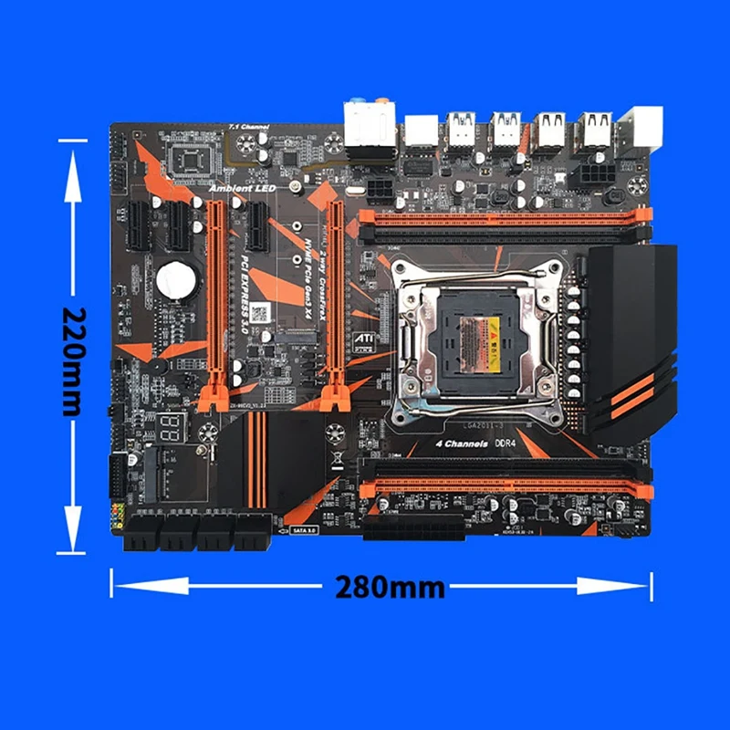Набор материнской платы X99 с Φ V3 CPU E5-2620 Pin четырехканальная материнская плата DDR4 REG
