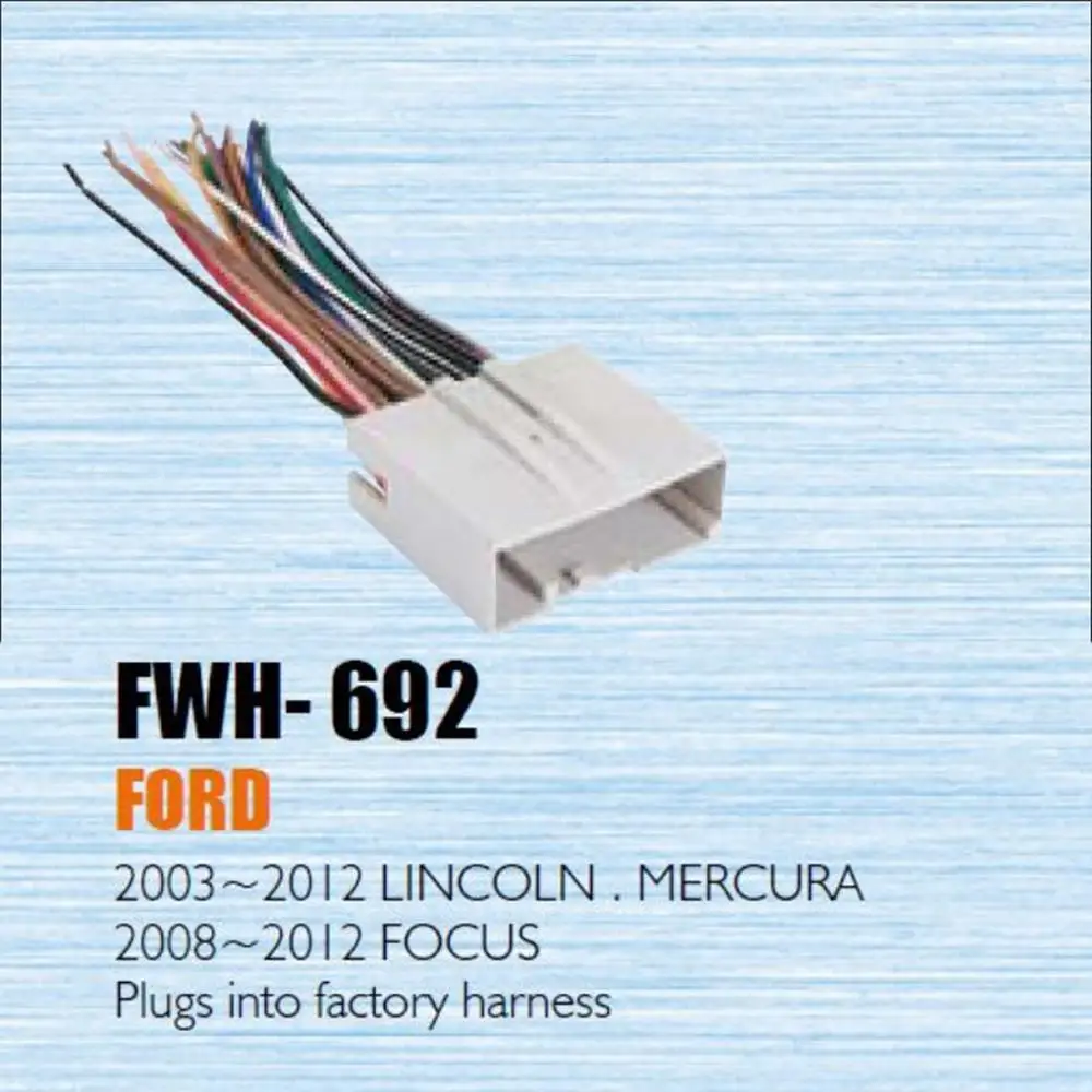 Подключается к заводской жгуту для радиоадаптера 2003 2010/2011/2012/Aftermarket Stereo Cable / Male DIN