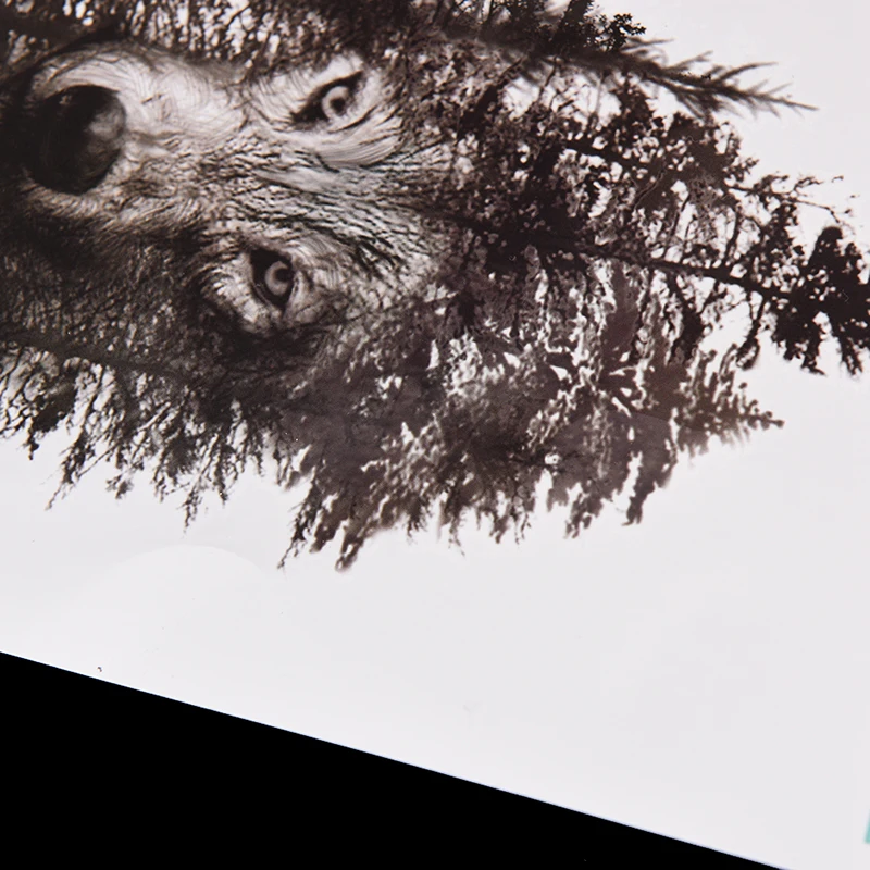 1 шт. водонепроницаемые временные тату наклейки нагрудные часы волк лес Татто