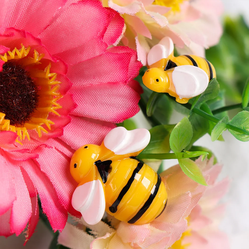 5 шт. полимерные желтые искусственные пчелы миниатюрные Подвески с имитацией