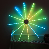 meteor rgb fairy firework light outdoor hanging starburst string light 1810 modes christmas strobe windmill light with remote