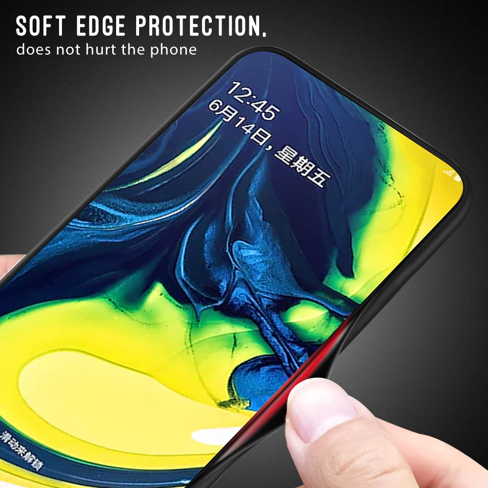 Чехол из закаленного стекла для Samsung Galaxy A80 A90 A 80 90 80A чехол с градиентом Samsun A805 в