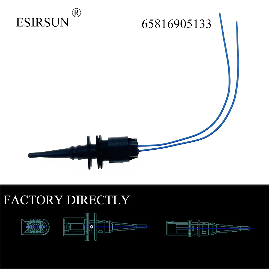 ESIRSUN Outside Ambient Air Temperature Sensor with Connector Plug For BMW 1 6 7 Series E39 E46 X3 X5 X6 Z4 Z8 65816905133 | Автомобили и