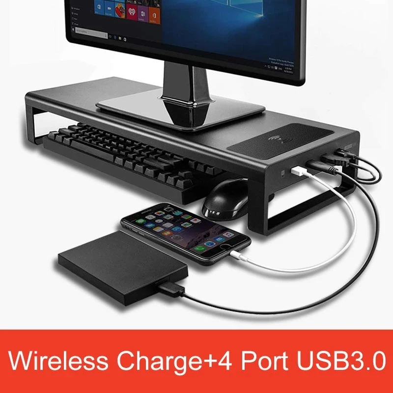 Настольный кронштейн для монитора многофункциональный с 4 USB 3 0 портами |