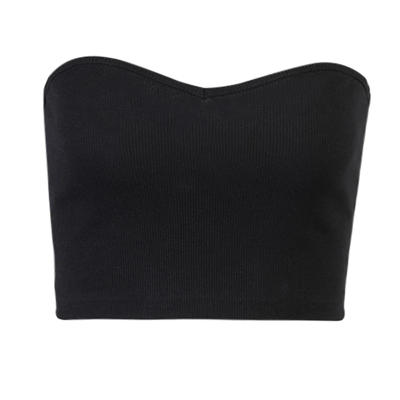 

InsDoit Mall Goth Grunge Sexy Corset Sleeveless Strapless Streetwear Summer Crop Top Women Elegant Aesthetic Fashion Tops 2021