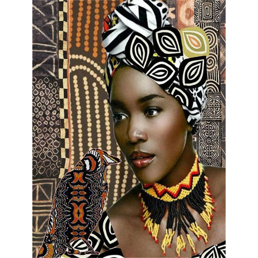 

Африканская женщина DIY 11CT вышивка крестиком наборы для рукоделия набор для рукоделия Печатный холст хлопчатобумажная нить домашний декор д...