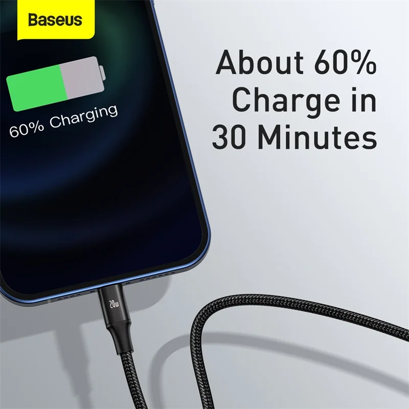 Baseus PD 20 Вт USB Type C кабель для iPhone 12 Pro Max 3 в 1 USBC Быстрая зарядка зарядный Xiaomi Samsung Micro