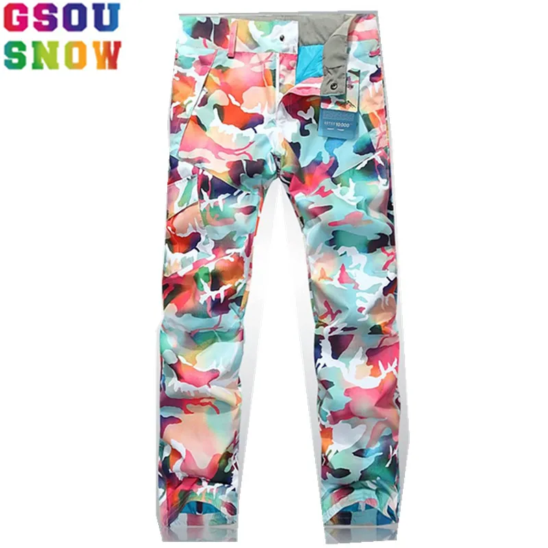Gsou snow women's ski pants snowboard high quality winter skiing snowboarding trousers outdoor hiking thermal | Спорт и