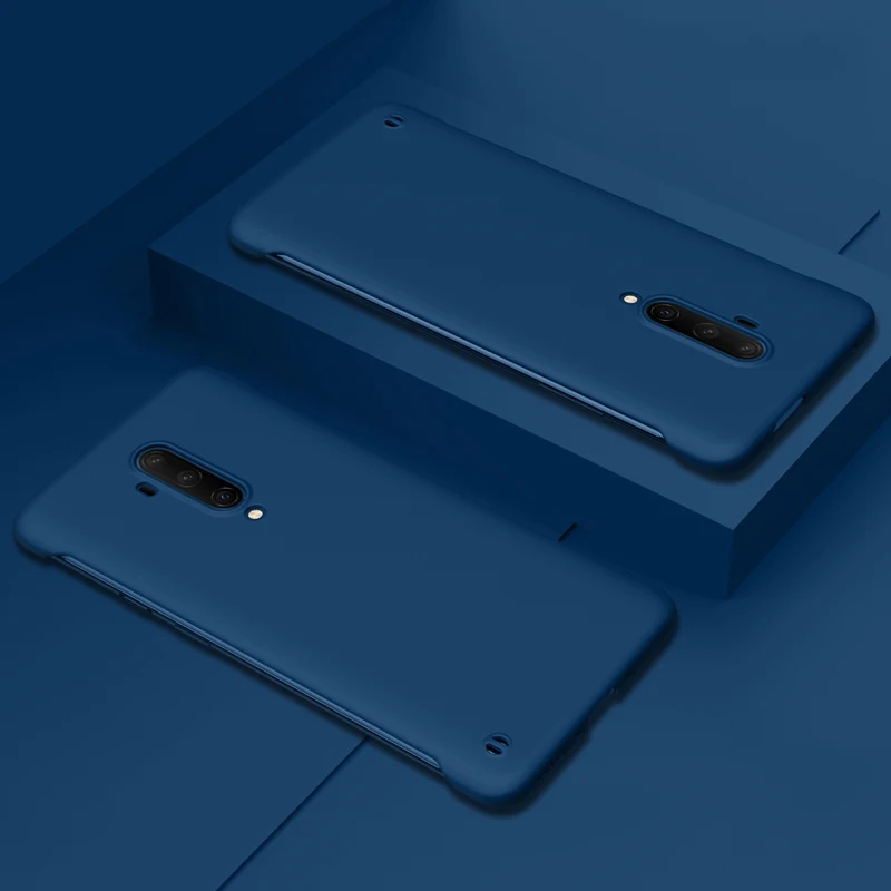 Navy Blue Frameless Case For Oneplus 7T Pro 7 Pro 6T Case Ultra-thin Matte PC Shockproof Back Cover For One plus 7 Oneplus 7Pro 7 Pro Case - Цвет: Navy Blue