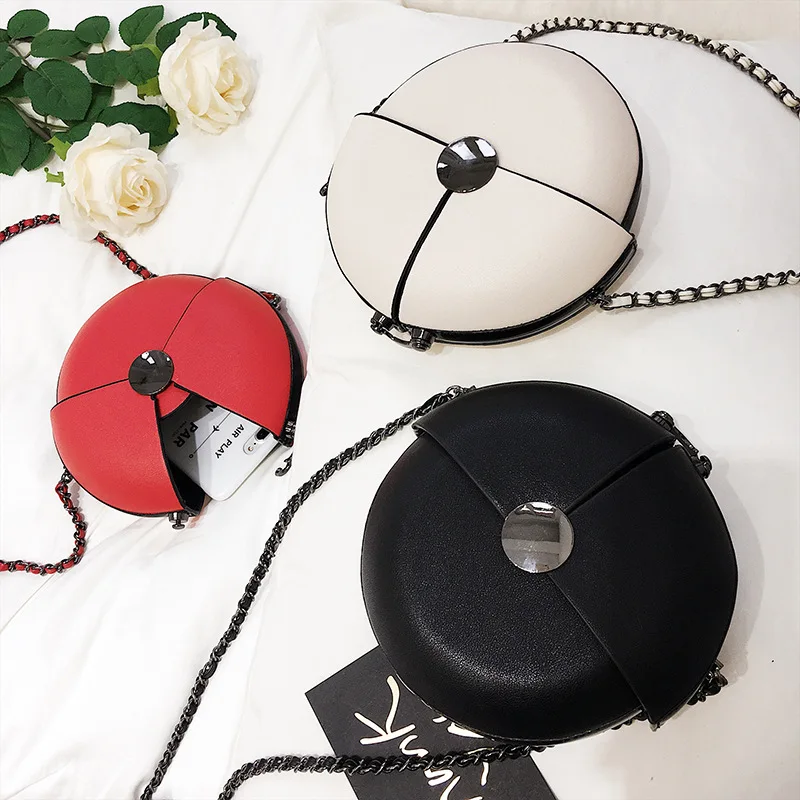 Женская сумка 2019 евро Ins нишевой дизайн индивидуальная круглая мини с зажимом